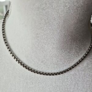 David Yurman Silver Box-Style Necklace